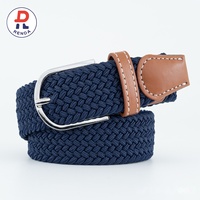 Ceinture élastique tressée pour hommes, sans boucle, confortable, réglable, en coton, pour le golf et les loisirs, vente directe usine, durable, ajustement confortable