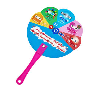 مروحة يد للإعلان من البلاستيك PP مخصصة بمقبض مروحة يد مقابض بلاستيك PP - Product Image 3