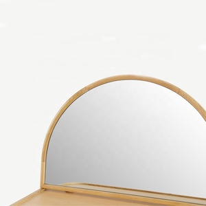 Modern Wood <strong>Dressing</strong> <strong>Table</strong> with Mirror and <strong>Rattan</strong> Drawer New Bedroom Furniture Chic and Stylish Dresser - Product Image 3