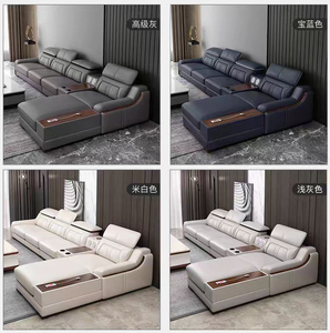 Juego de Sofás de Estilo Europeo Moderno 2024, Juego de Sillas para Sala de Estar, Muebles para el Hogar, Sofás de Cuero Minimalistas, Sofás de <span class=keywords><strong>Esquina</strong></span> - Product Image 5