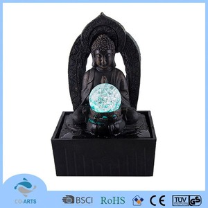 น้ำพุน้ำพุน้ำพุในร่มรูปทรงพระเล็กทำจากเรซิน - Product Image 1