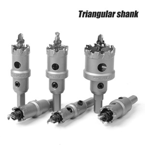 Vástago Triangular de 12mm, 105mm-160mm, sierra perforadora de aleación de acero de tungsteno de alta calidad, cortador duro TCT de acero inoxidable para madera y acero - Product Image 3