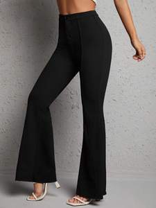 PANTALON MODERNE ÉCOLOGIQUE BRODÉ POLYSTERBLEND EN NOIR S/M/L/XL/XXL - Product Image 3