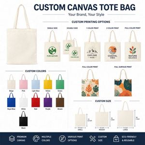 Regalos Promocionales, Bolsa de Lona Colorida con Logotipo Personalizado, Bolsa de Lona de una Pieza, Bolsas de Compras Personalizadas para Negocios - Product Image 3