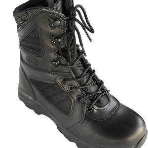 Botas Tácticas Negras de Cuero Vacuno DFM13, Botas MG, Sin Cremallera Lateral o Con Cremallera Lateral, Promoción de Stock - Product Image 2