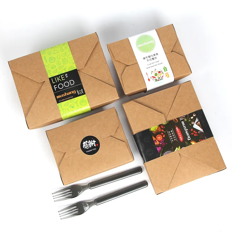 Großhandel zum Mitnehmen Lebensmittel verpackung Recycling papier Frühstücks box