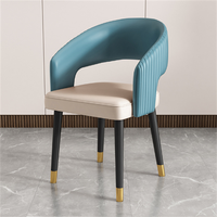 Fauteuil de restaurant minimaliste moderne, chaise de salle à manger italienne minimaliste en acier inoxydable, chaise de salle à manger standard antique