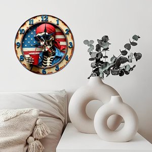 Round Wooden Wall <b>Clock</b> 25x25Cm Silent Non Ticking Home Bedroom Office Decor <b>Clock</b> - Product Image 3