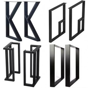 Modern Design Square Shaped Cast Iron Steel <b>Table</b> <b>Legs</b> Black Powder Coated Home Office Kitchen Hotel Office Bench Cafe Dining - Product Image 3