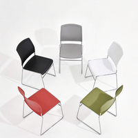 Chaise Visiteur PM-0471 Empilable en Plastique PP, Chaise de Bureau au Design Contemporain, Hauteur Réglable - Idéale pour la Maison, le Bureau, l'Hôtel, l'Atelier