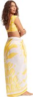 Vestido Pareo de Playa para Mujer, Personalizado, Sostenible, de Algodón y Rayón, con Estampado Floral, Pintado a Mano, Estilo Hawaiano