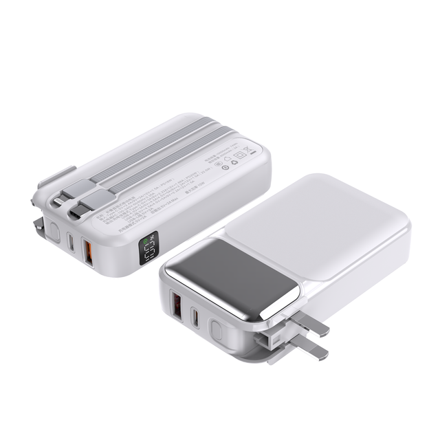 20000mah Power Bank Portable 22.5W Power Bank with Plug and Cables Fast Power Bank