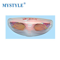 Lunettes de natation de base pour l'entraînement, anti-buée, avec coque confortable, large application pour piscine et plage, logo personnalisé