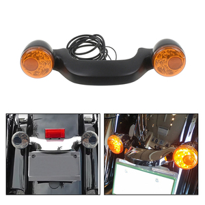 Soporte de luz LED trasera para motocicleta Harley Street Glide Road Glide, conjunto de luz trasera con lente ahumada ámbar - Product Image 5
