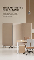 Cloison acoustique modulaire insonorisée en polyester ASTM C423 pour bureaux, écrans de séparation d'intimité pour salles, Europe et Amérique