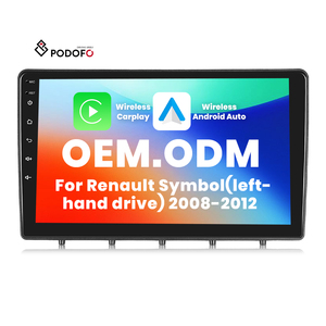 Podofo 9 ''telaio Autoradio Android 4 + 64G Wireless Carplay Android Auto per simbolo <span class=keywords><strong>Renault</strong></span> 2008-2012 Autoradio WIFI OEM ODM - Product Image 1