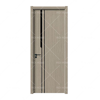 Porte de salle de bain moderne en PVC/WPC imperméable ROI HOME pour appartement, chambre, villa, hall, sous-sol, garantie de 3 ans