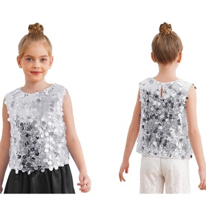 Débardeurs pour filles de 2 à 16 ans, pour spectacles sur scène, compétitions, hip-hop, jazz moderne, danse lyrique, costumes d'entraînement - Product Image 2