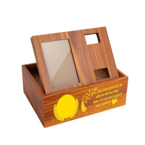 Wooden Pet Urn With Photo Frame And Engraving Dog <b>Memorial</b> <b>Box</b> For Ashes Storage Rectangle Shape Durable Multipurpose - Product Image 5