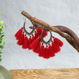 Bohemian Tassel Earrings Alloy Antique <b>Bronze</b> Plated <b>Drop</b> Earrings For Women Party Fashion Jewelry - Product Image 4