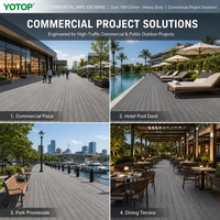 Planches de terrasse en composite bois-plastique brossé, imperméables, WPC, pour la décoration extérieure du jardin