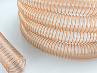 Tuyau d'aspiration plat à paroi intérieure en polyuréthane (PU) et TPU, renforcé en spirale avec fil d'acier inoxydable recouvert de cuivre