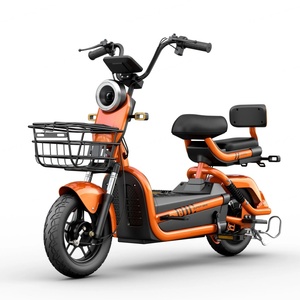 High Quality Electric <b>Bicycle</b> Steel <b>Frame</b> Two Seat Electric Scooter Made in China 14 Inch 500W Electric City Bike - Product Image 2