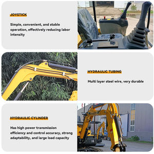 Cina all'ingrosso Mini escavatore 1000kg Trencher escavatore diesel 0.8 1 tonnellata idraulico cingolato Mini rimorchiabile terne - Product Image 6