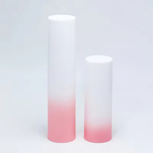 Private Custom 20ml 30ml 50ml <b>Plastic</b> Frost Gradient Blue Pink Vacuum Spray Bottle Cosmetic Emulsion Lotion Airless Pump Bottle - Product Image 3