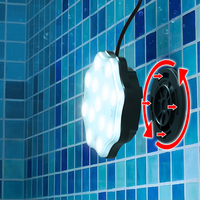 Lampe solaire LED pour piscine en forme d'anémone marine, matériau ABS, décoration de clôture, couleur RGB, étanche IP68, télécommande intelligente