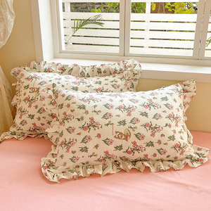 Bán Buôn Hoa Thiết Kế Công Chúa Phong Cách Bông In Ruffle Giường Bìa Giường Váy Bộ Đồ Giường Chăn Bìa Vua Tấm Ga Giường Bộ - Product Image 4