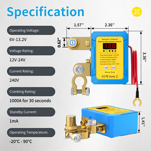 Interruptores de Control remoto inalámbrico de servicio pesado 240A en pantalla de voltaje Abrazadera de batería de enganche magnético para Estado nuevo de <span class=keywords><strong>coche</strong></span> - Product Image 2