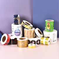 Autocollant transparent de luxe pour bouteille cosmétique avec logo doré, étiquette autocollante personnalisée pour parfum, conception gratuite
