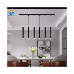 Lampe suspendue LED moderne OEM, éclairage suspendu en aluminium, luminaire décoratif suspendu au plafond, lampe cylindrique suspendue, lampe tube longue - Product Image 6