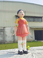 Décoration gonflable de personnage d'Halloween Modèle publicitaire gonflable de petite fille en plein air