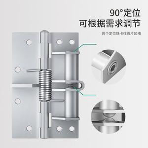 Bisagra de resorte Zhan Han de 4 pulgadas para cierre automático de puertas, bisagra oculta con posicionamiento a 90 grados - Product Image 4