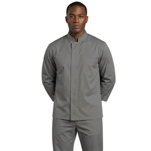 Veste de chef en coton OEM pour restaurant, manches longues, unisexe, vêtements de travail pour cuisine d'hôtel, respirante, approvisionnement en gros OEM - Product Image 1
