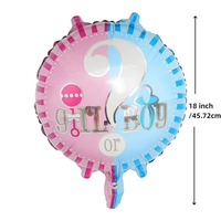 Ballons en aluminium BLN en gros de 18 pouces pour garçon ou fille, pour fêtes de Noël, baby shower, forme ronde, pour la célébration de la première année des enfants