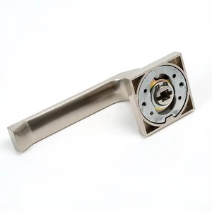 <span class=keywords><strong>Maniglia</strong></span> per Serratura a Leva in Lega di Zinco Argento, Design Moderno, per Porte Interne in Legno, Set di Accessori Hardware, Vendita Diretta dalla Fabbrica - Product Image 5