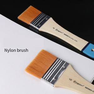 Ensemble de pinceaux à poils de sanglier plats Paul Cézanne avec manche en bois et virole en aluminium pour peinture à l'huile/acrylique/aquarelle/<span class=keywords><strong>gouache</strong></span>/nylon - Product Image 3