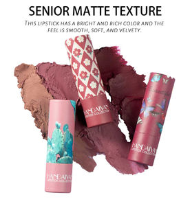 Venta al por mayor 8 colores cosméticos vegano orgánico resistente al agua de larga duración maquillaje desnudo terciopelo mate lápiz labial - Product Image 2