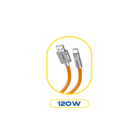 Venta al por mayor 120W USB C a C Cable de carga súper rápido 100W Cable de datos de silicona con chip para exportación de teléfonos móviles