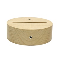 Base de lampe en bois avec interrupteur tactile LED 7 couleurs, télécommande 16 couleurs RGB, support en acrylique et boîte à piles AA – Vente en gros