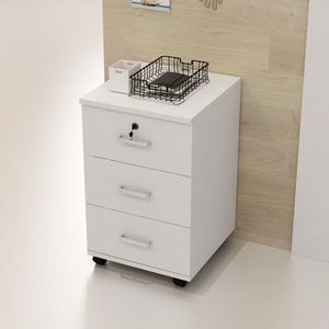 Équipement de poste de travail de bureau, armoire à dossiers mobile verticale à 3 tiroirs sous le bureau - Product Image 4
