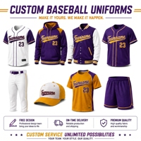 Ensemble de vêtements de baseball personnalisés par sublimation, pantalon et maillot, vêtements de baseball, chemise, casquette, uniforme d'équipe durable pour club sportif