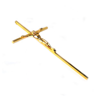 Oferta de Decoraciones Católicas: Cruz de Pared de Jesús Plateada, Crucifijo de Ataúd Plateado, Colgantes de Metal, Bronce y Aleación con Diamantes