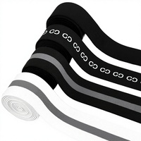 Bande élastique jacquard personnalisée en usine de 5 cm avec logo marguerite, sangle de soutien-gorge en nylon, sangle en spandex pour chaussures de sport et sacs