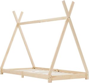 Cama de casa para niños Cama de madera de pino Cama para niños Niños <span class=keywords><strong>Adolescentes</strong></span> Bebé Niño Niñas Niños Dormitorio Marrón - Product Image 3
