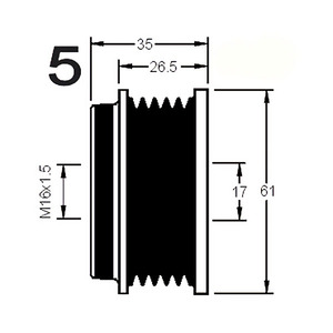 Dispositivo de rueda libre del alternador compatible con AUDI A4 B5 1.8 quattro Gasolina (KW: 92, HP: 125) de 01-1995 a 11-2000 - Product Image 3