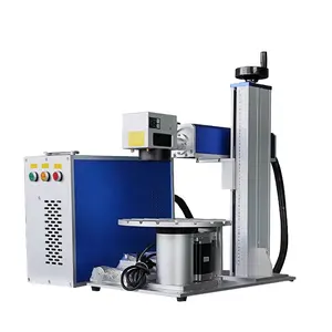 3D 2.5d JPT 20W/30W/60W MOPA M7 Fiber Laser Marking Machine for color marking on stainless and aluminum rotary
